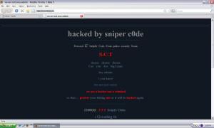 Hacked IITK website screenshot